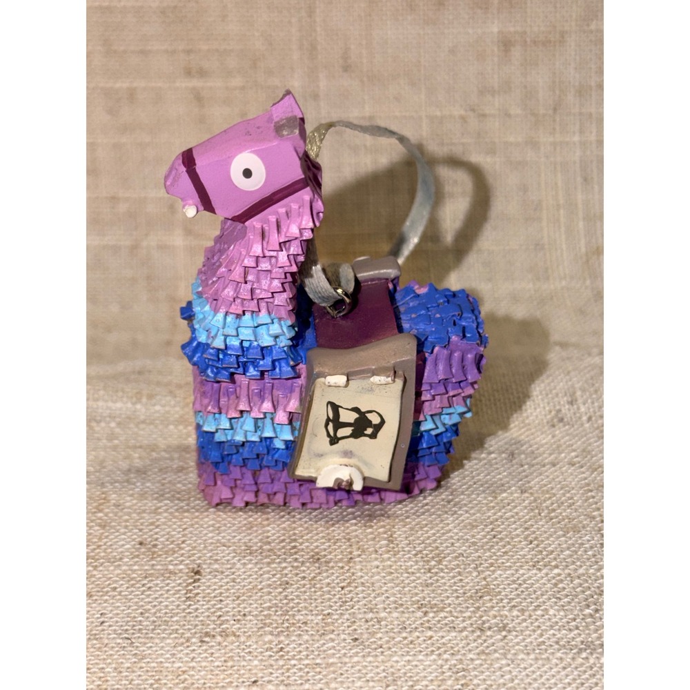 Fortnite‎ Loot Llama Christmas Ornament Purple Blue Pink Gaming Decor 2.5"
